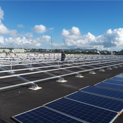 Maritius Solar Mounting Brackets on Flat Rooftop